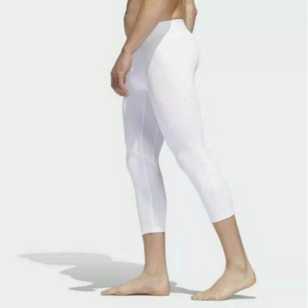 Adidas White 3/4 Tights Alphaskin Size XL New